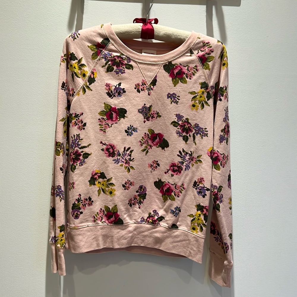 Pink floral sweatshirt